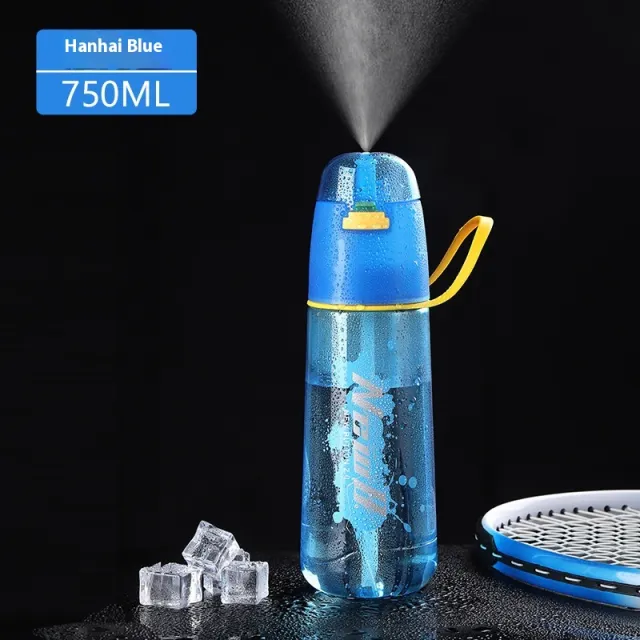 Girls Hydrating And Cooling Sports Spray Water Bottle Sea Blue - Shop at LoveMi