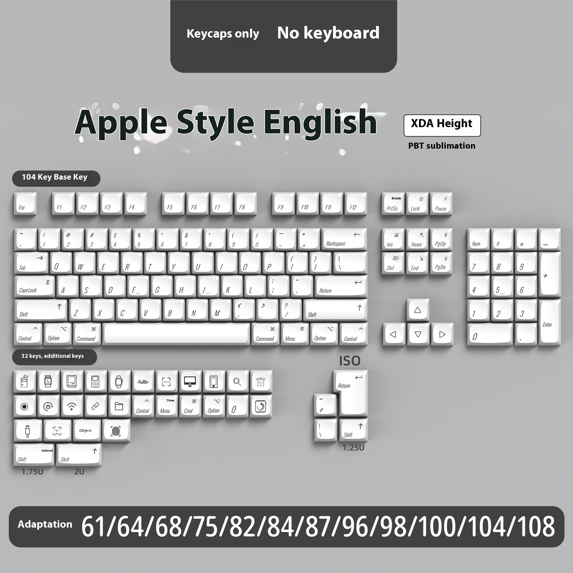 136 Key Minimal White English
