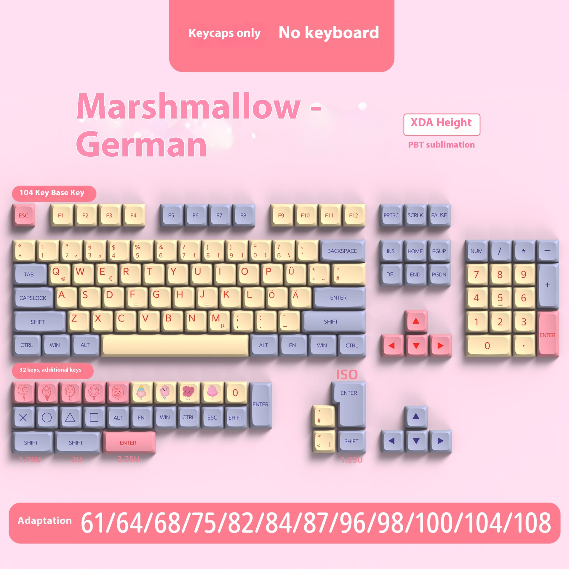 136 Key Cotton Candy German