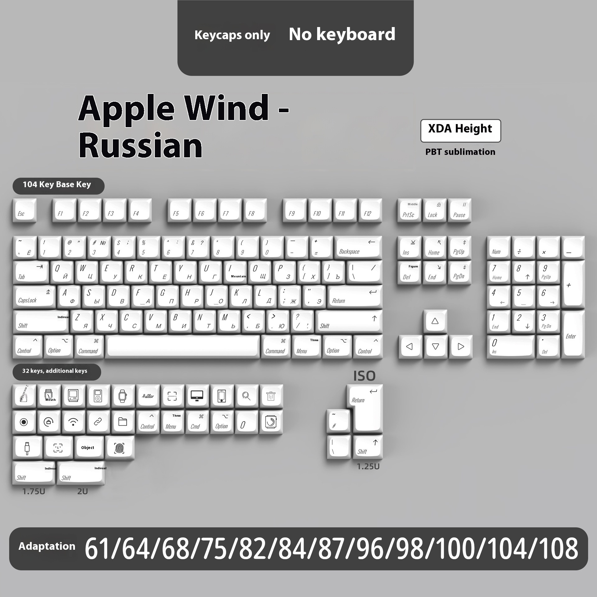 136 Keys Minimal White Russian