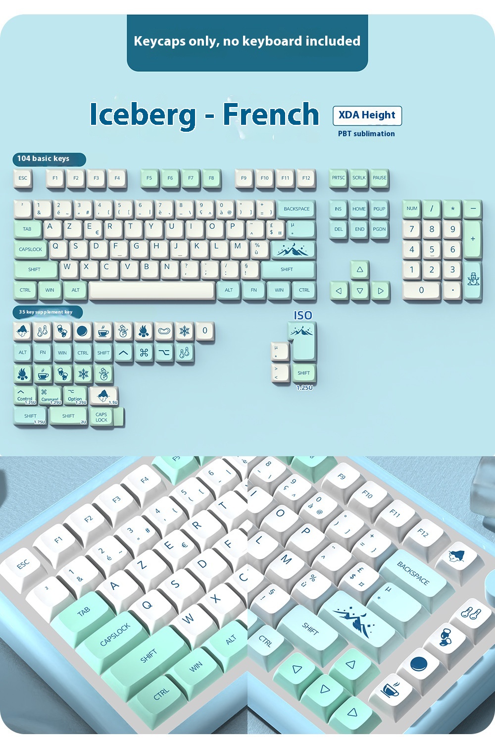 Title 2, PBT Sublimation Mechanical Keyboard Keycaps