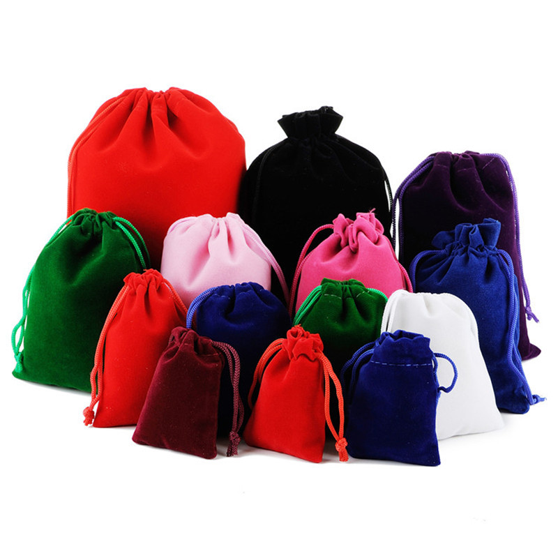 Title 4, Black Velvet Bundle Pocket Drawstring Jewelry P...