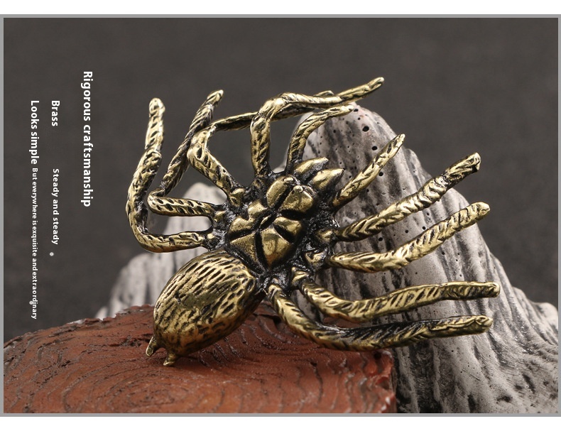 Title 2, Distressed Solid Copper Spider Brass Ornaments ...