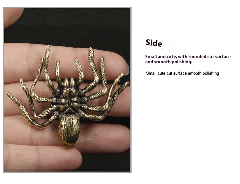 Title 3, Distressed Solid Copper Spider Brass Ornaments ...