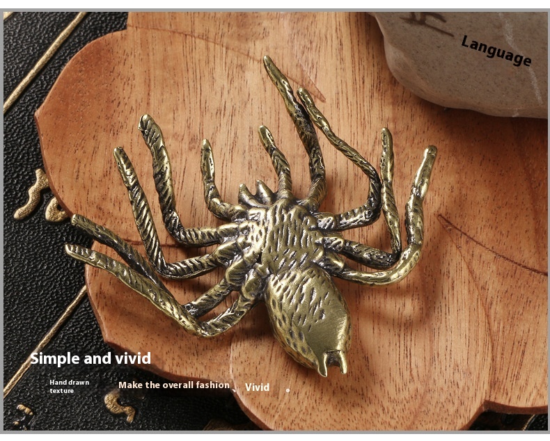 Title 6, Distressed Solid Copper Spider Brass Ornaments ...