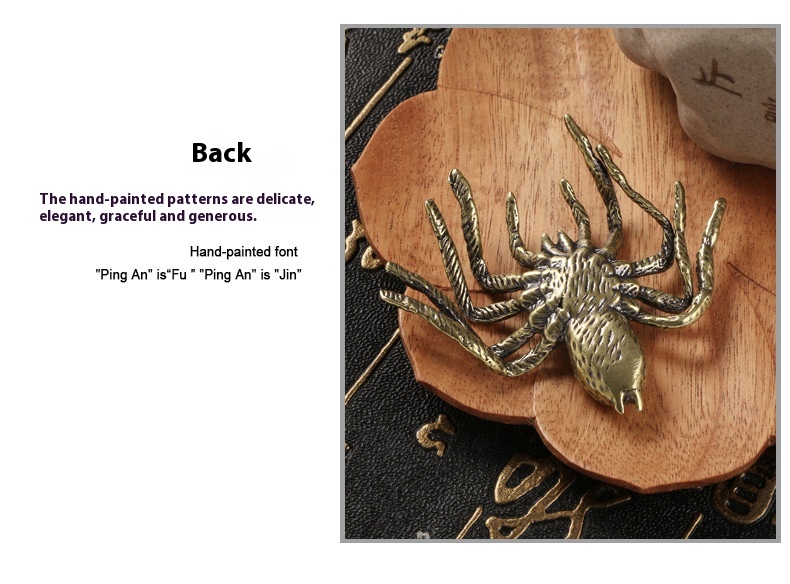 Title 4, Distressed Solid Copper Spider Brass Ornaments ...