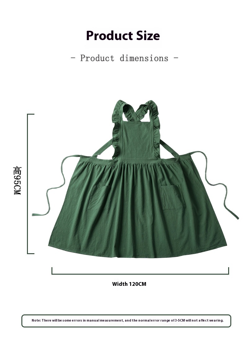 Title 10, Shoulder Strap Flounce Apron Waterproof Cotton ...