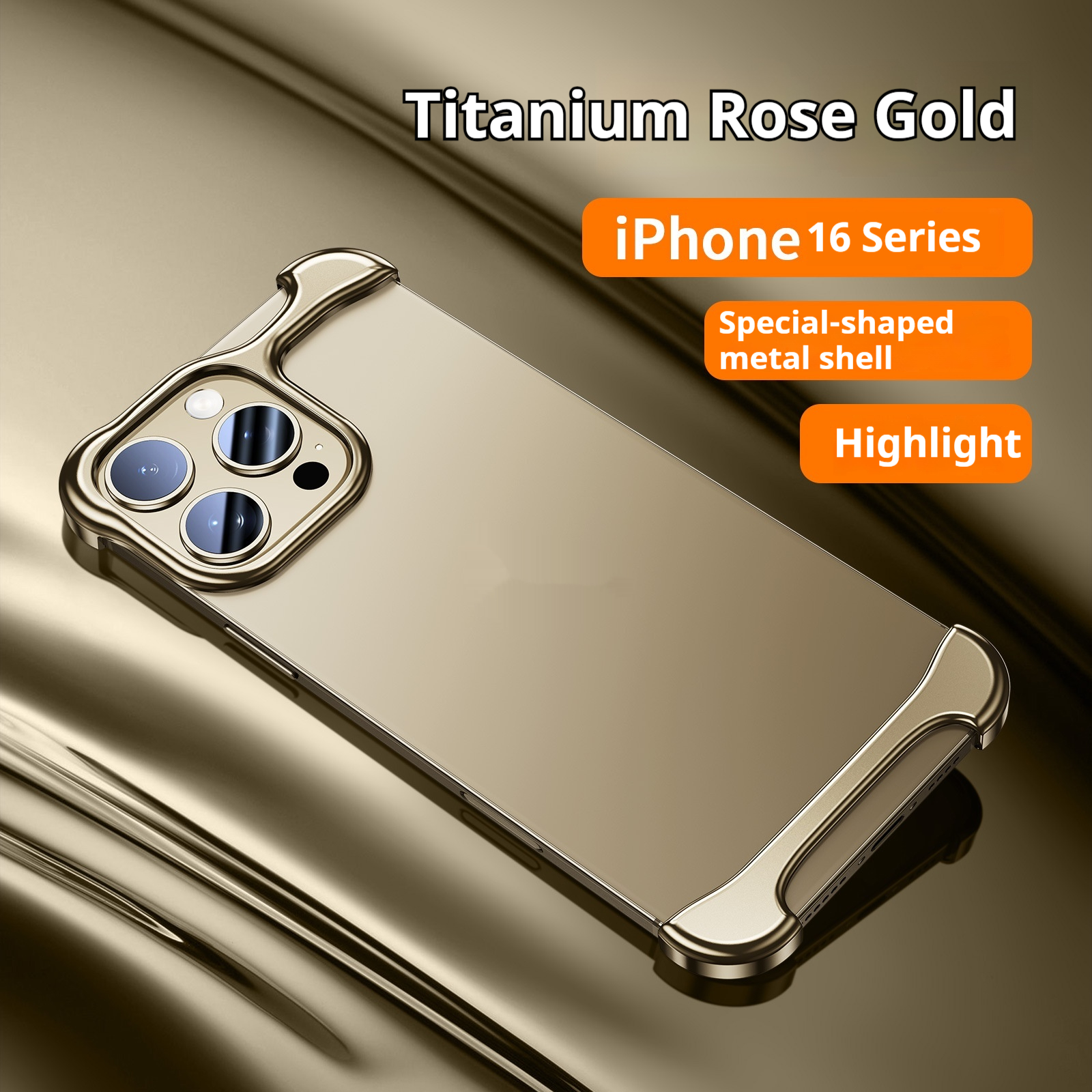 Metal Casing Bright Rose Gold