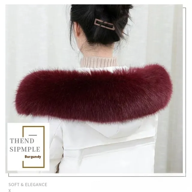 Oversized Fur Collar Down Parka Cotton padded Jacket Wine Red - Shop at LoveMi