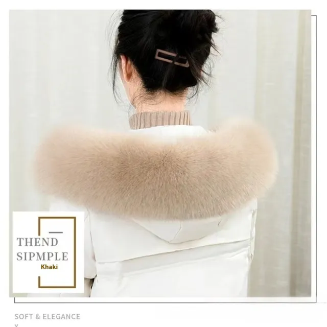 Oversized Fur Collar Down Parka Cotton padded Jacket Khaki - Shop at LoveMi