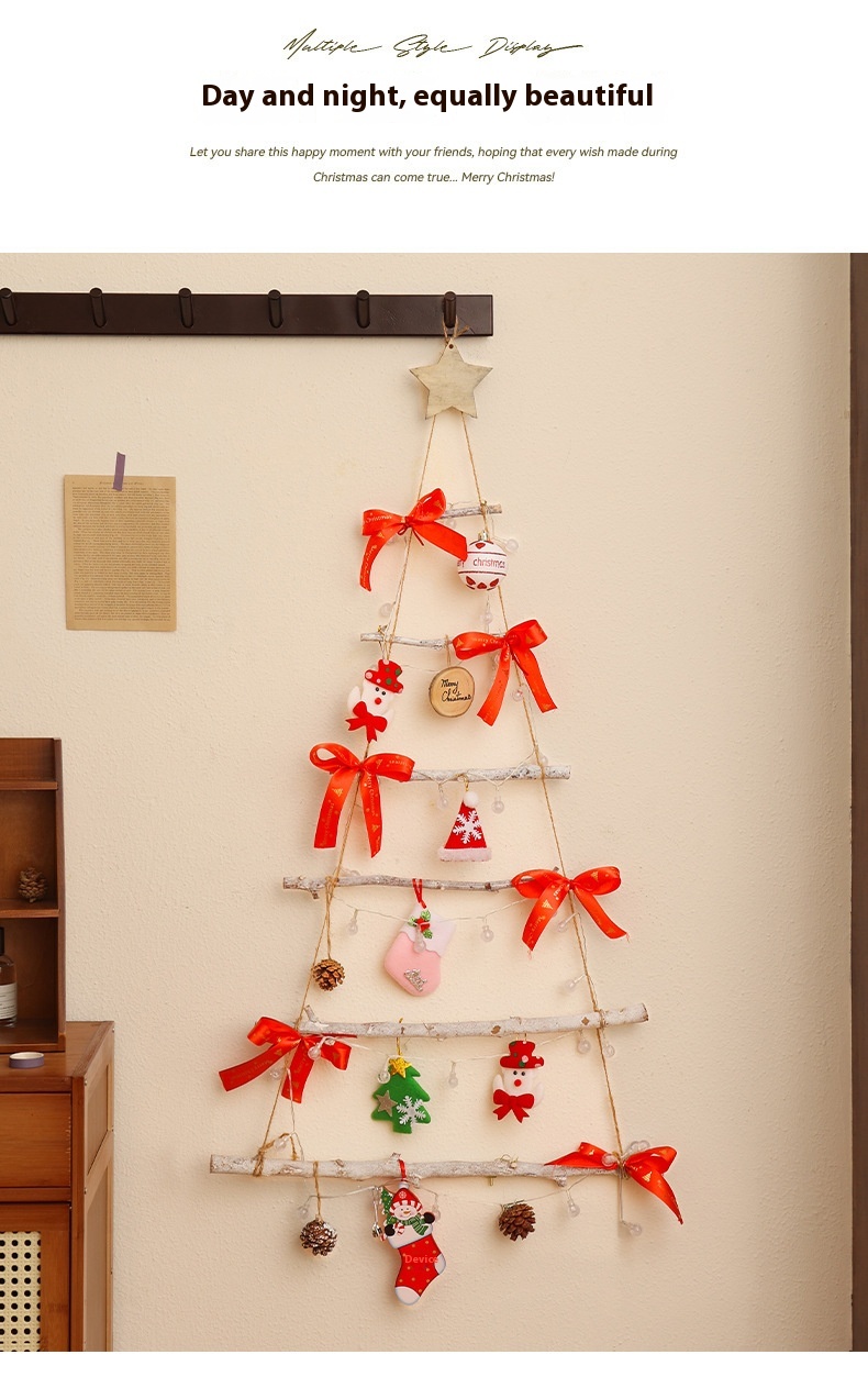 Title 3, Wall Luminous Non-woven Christmas Tree Window D...