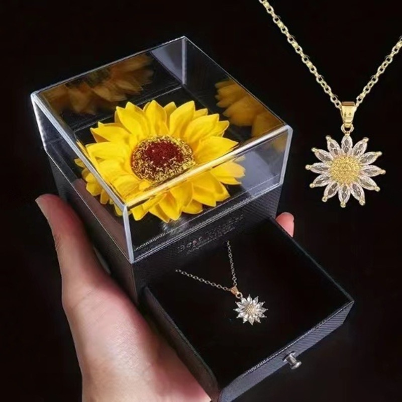 Gift Box Diamond Sunflower