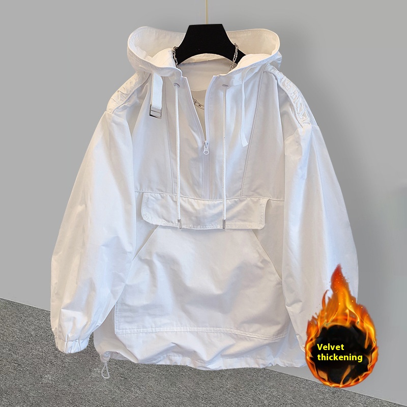 White With Fleece Lining