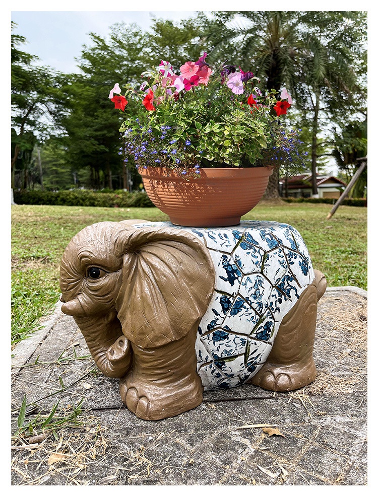 Title 10, Outdoor Garden Floor Animal Sculpture Stool Dec...