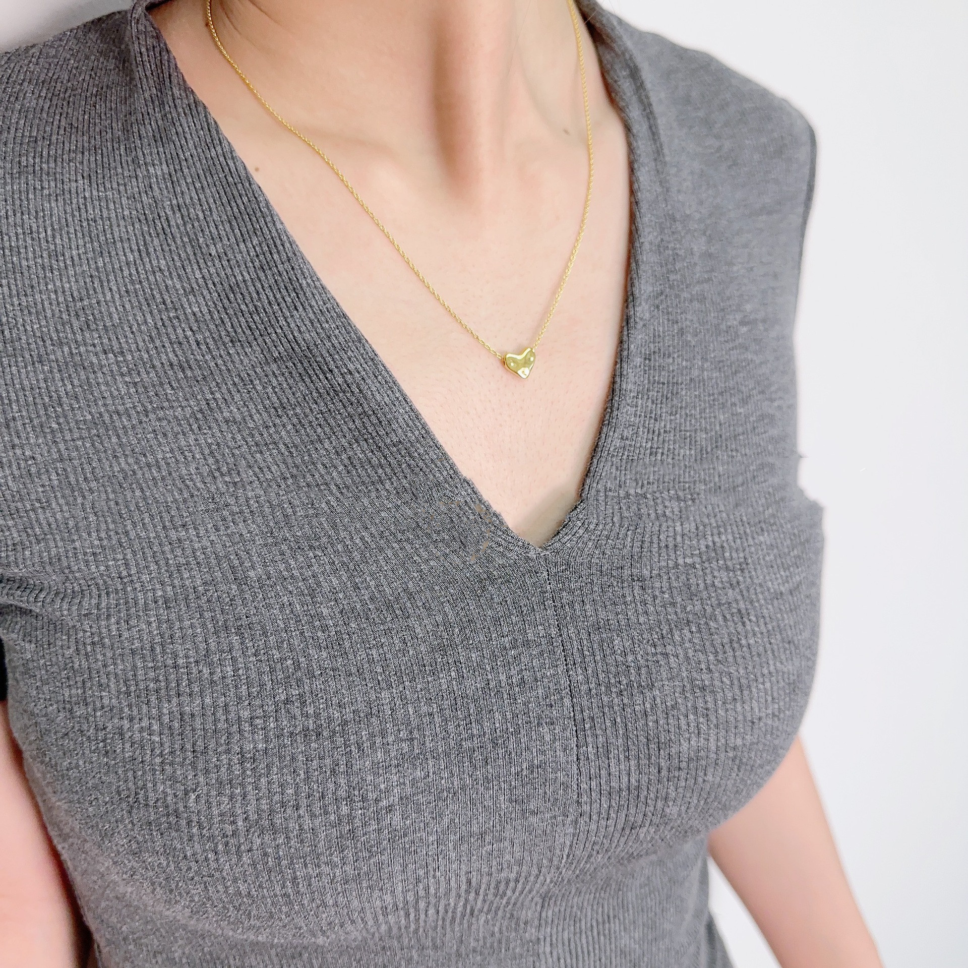 Flowing Heart-shaped Sterling Silver Necklace