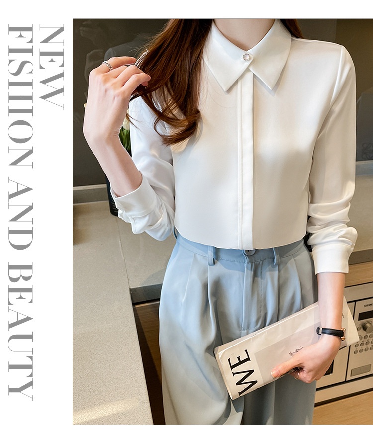 Title 7, Business Chiffon Blouse Women Long Sleeve Tops ...