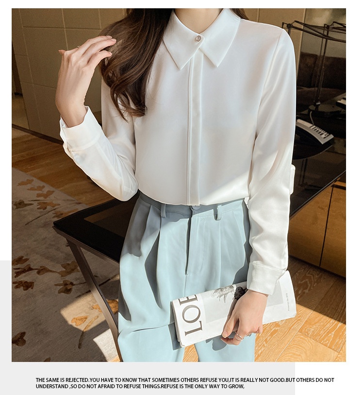 Title 8, Business Chiffon Blouse Women Long Sleeve Tops ...