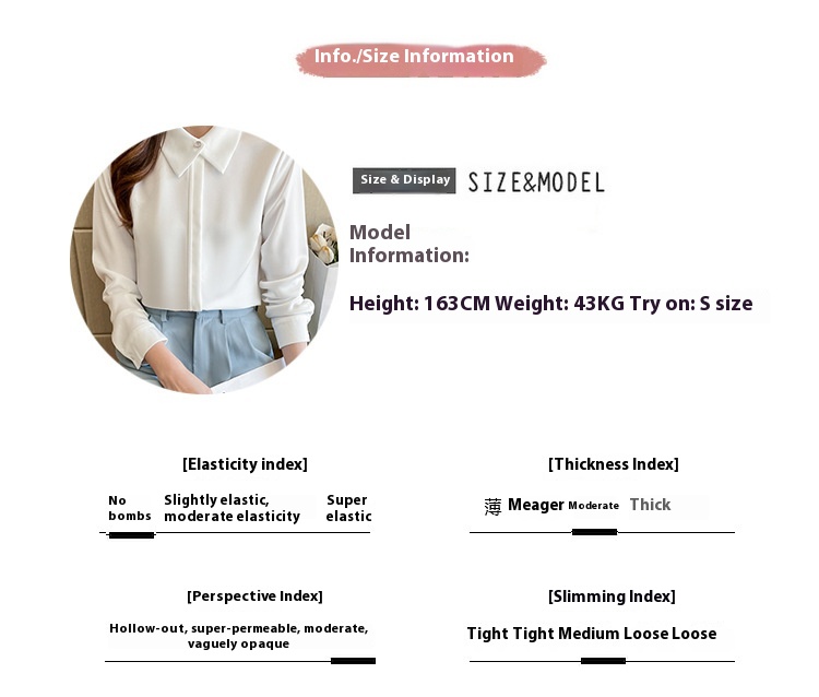 Title 3, Business Chiffon Blouse Women Long Sleeve Tops ...