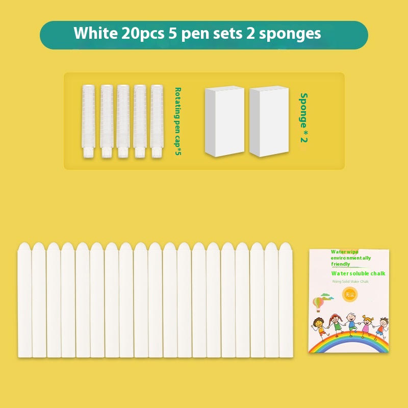 20 White 5 Pen Sleeve Eraser