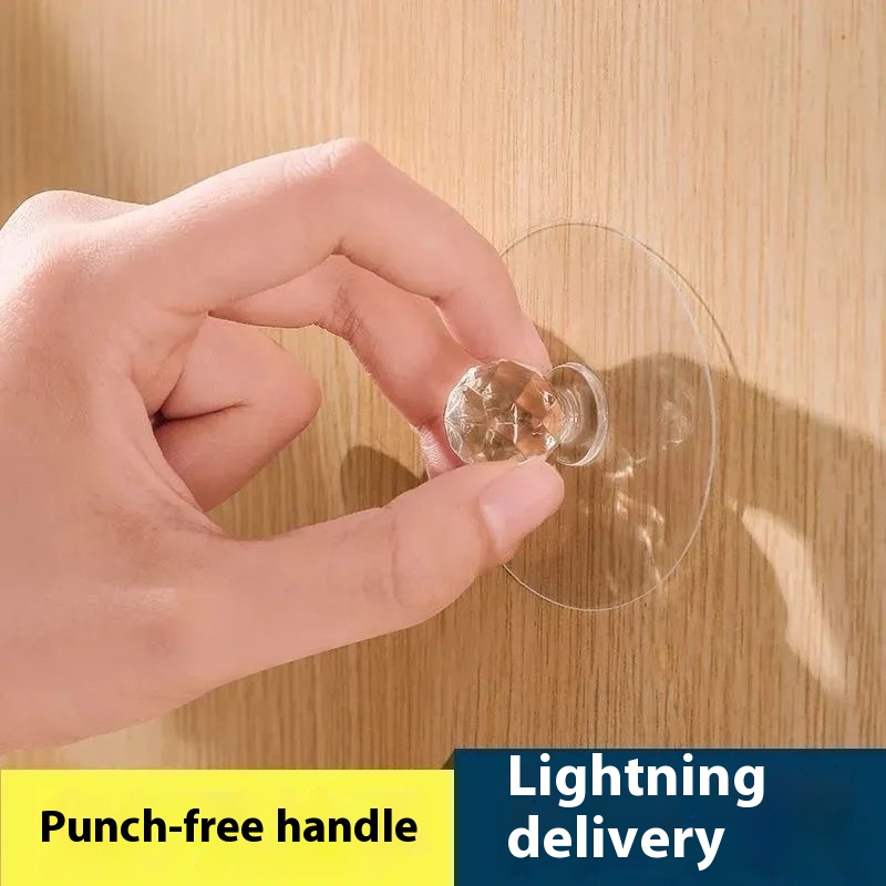 Title 8, Transparent Sticky Hook Punch-free Seamless Hoo...