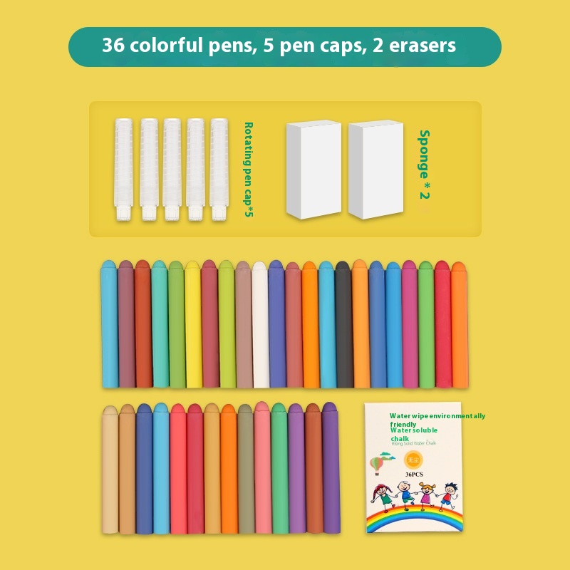 36 Color 5 Pen Sleeve 2 Eraser