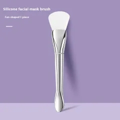 Multifunctional Beauty Makeup Brush Silver Rod Ultra-thin Flat Head - Fan Type - View 1