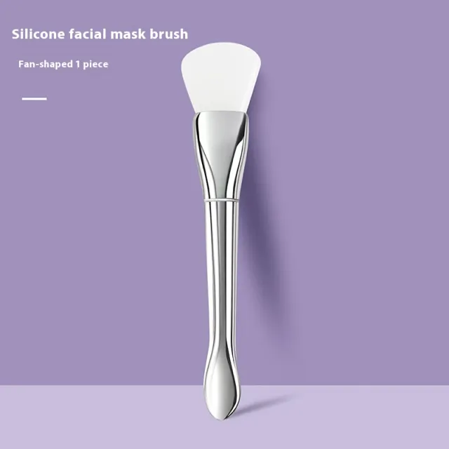 Multifunctional Beauty Makeup Brush Silver Rod Ultra thin Flat Head Fan Type - Shop at LoveMi