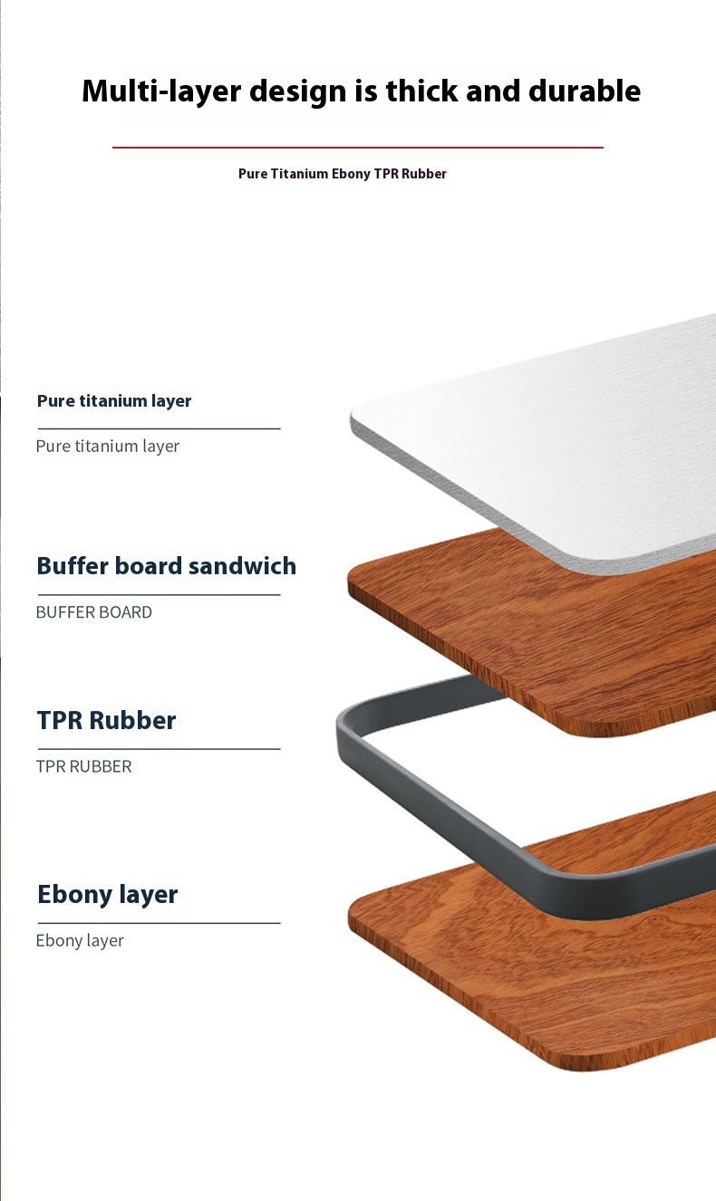 Title 8, Pure Titanium Ebony Cutting Board Antibacterial...