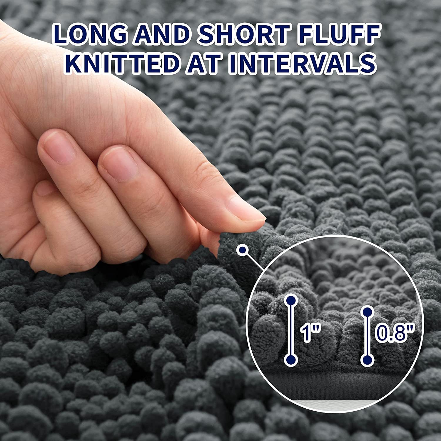 Title 9, Thick And Fine Wool Chenille Floor Mat Absorben...