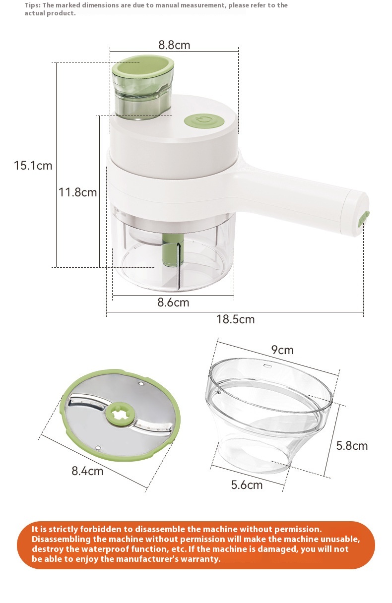 Title 1, Gatling Chopper Wireless Electric Garlic Grinder