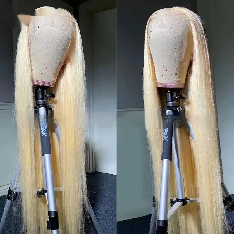 Real Human Hair Transparent Lace Full-head Wig Wig - 613Color