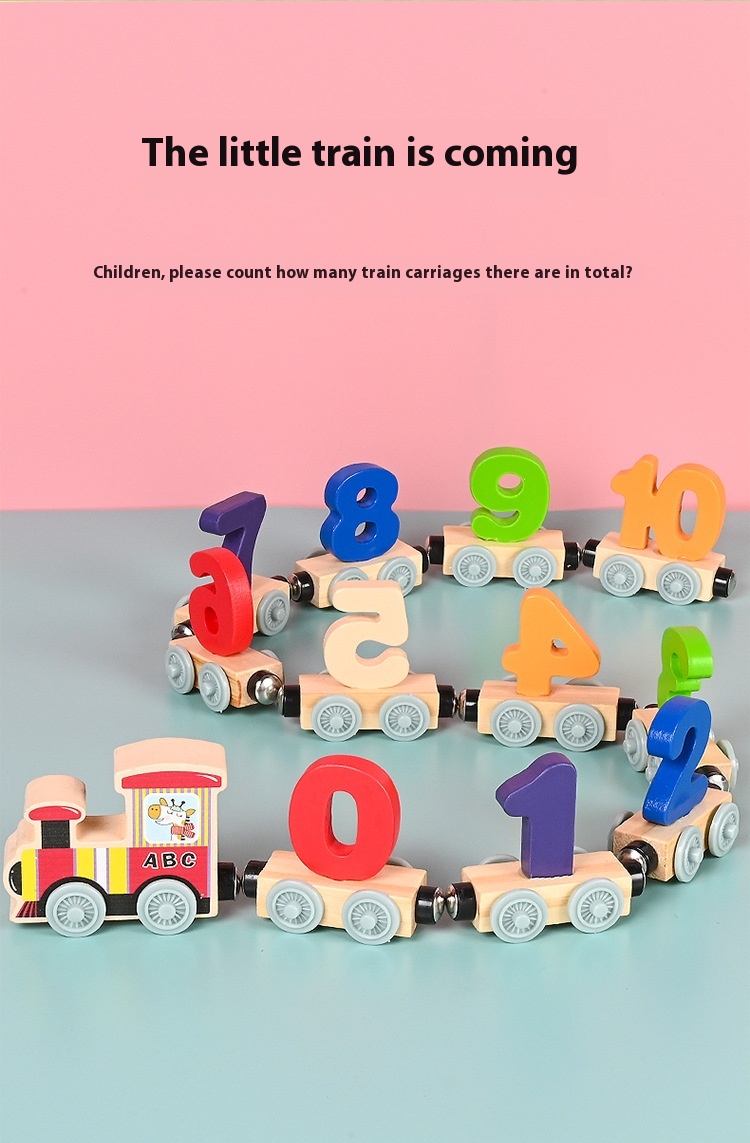 Title 6, Magnetic Train Toy For Boys And Girls Wood Asse...