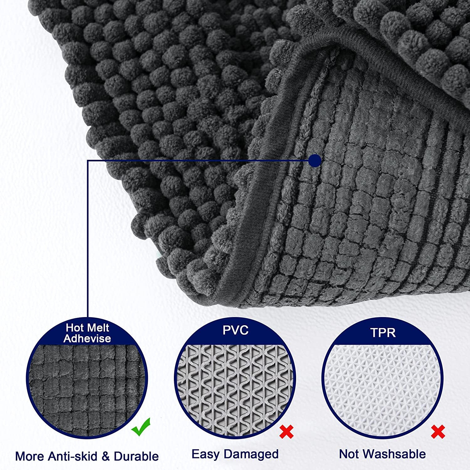 Title 2, Thick And Fine Wool Chenille Floor Mat Absorben...