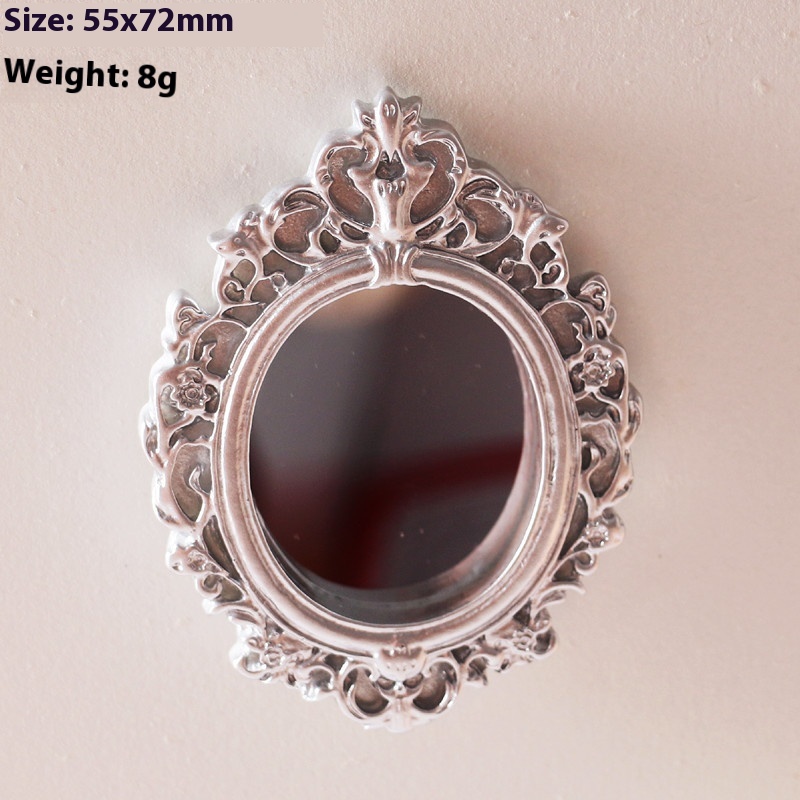 Title 10, Mini Classical Mirror Round Carved Accessories