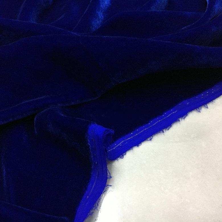 Title 7, Imperial Royal Blue Silk Velvet Cheongsam Fabric