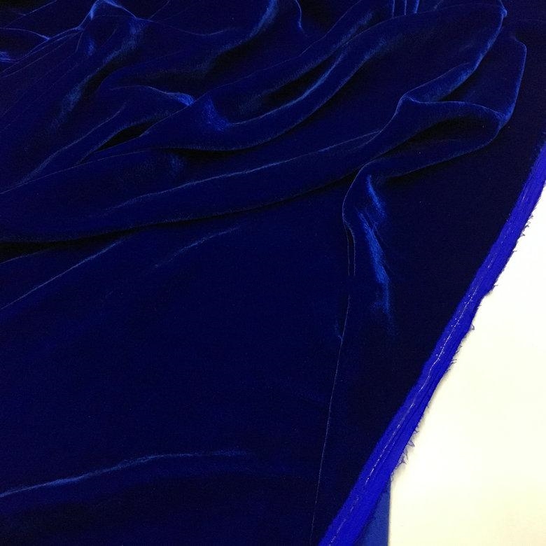 Title 2, Imperial Royal Blue Silk Velvet Cheongsam Fabric