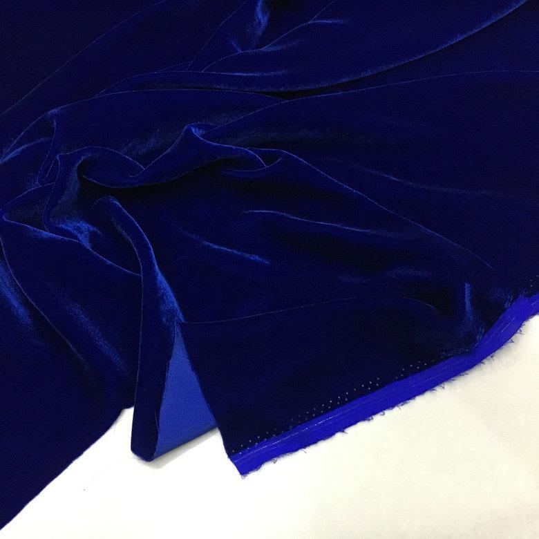 Title 6, Imperial Royal Blue Silk Velvet Cheongsam Fabric