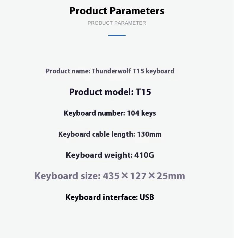 Title 5, Przewodowa klawiatura USB do laptopa, biura i d...