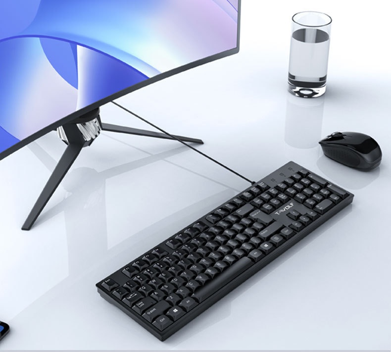 Title 1, Wired USB Keyboard Laptop Office Home