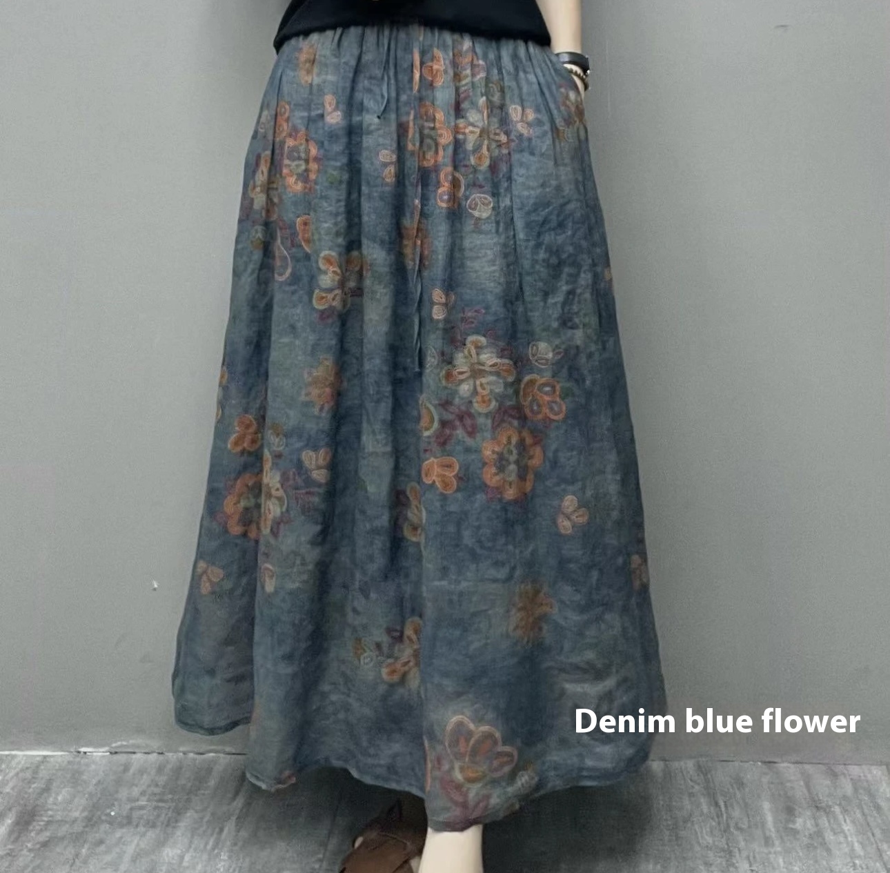 Denim blue flower