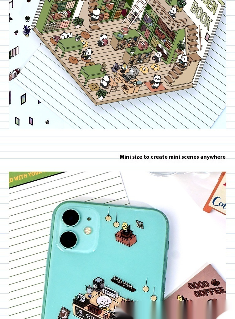 Title 3, Mori Travel 3D Storage Landscape Sticker Cottage