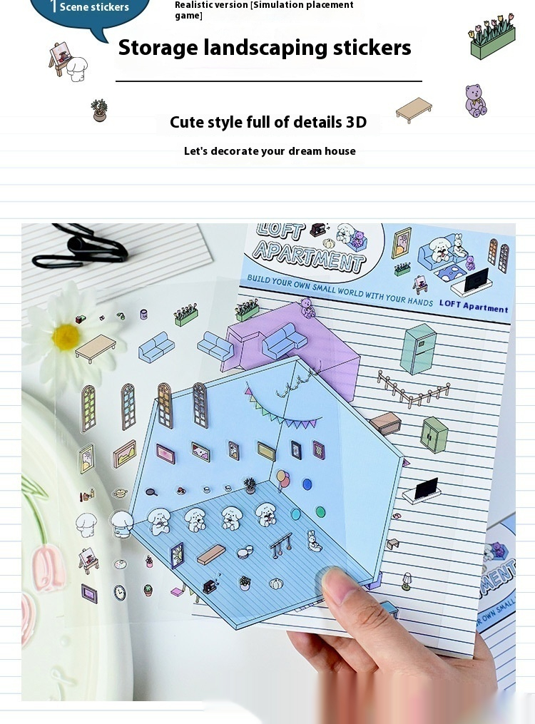 Title 17, Mori Travel 3D Storage Landscape Sticker Cottage