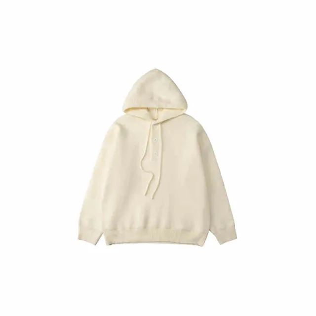 Idle Style Hooded Sweater Women's Men's Coat Beige - Shop at LoveMi
