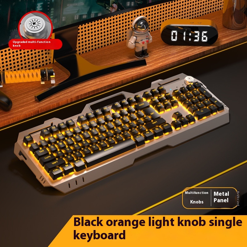 Silver Black Orange