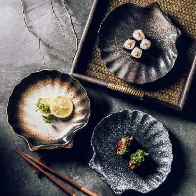 Japanese Retro Tableware Ceramic Creative Irregular