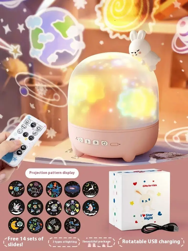 Children's Star Light Projector Ceiling Small Night Lamp Music Box