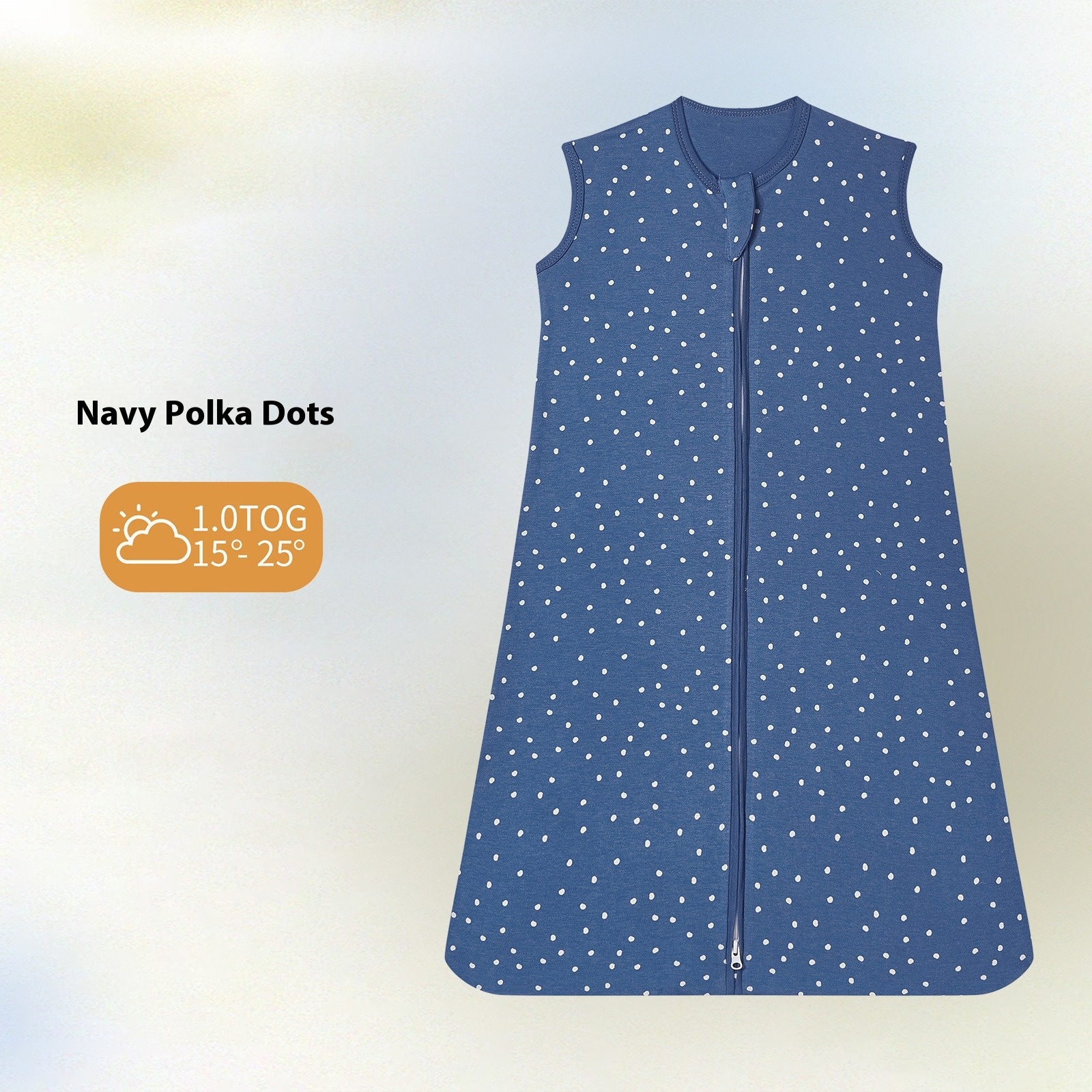 Navy Blue Polka Dots