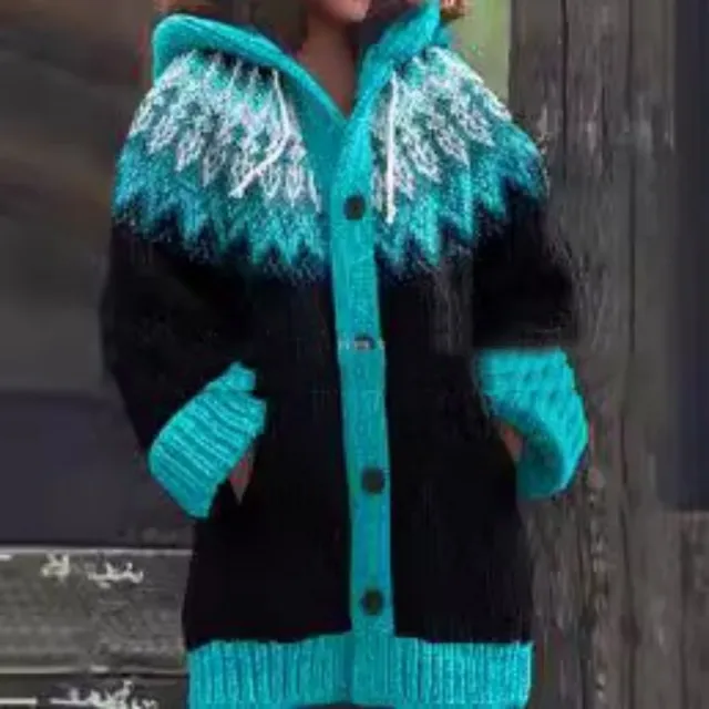 Retro Coat Lazy Hooded Knitted Qs52 2 - Shop at LoveMi