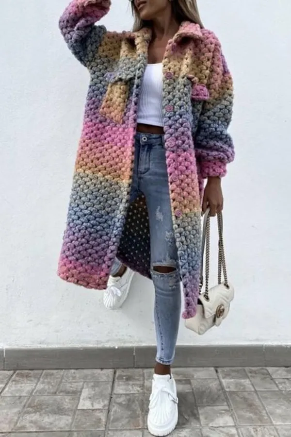 Woolen Coat Autumn And Winter European And American Style Pink - Shop at LoveMi