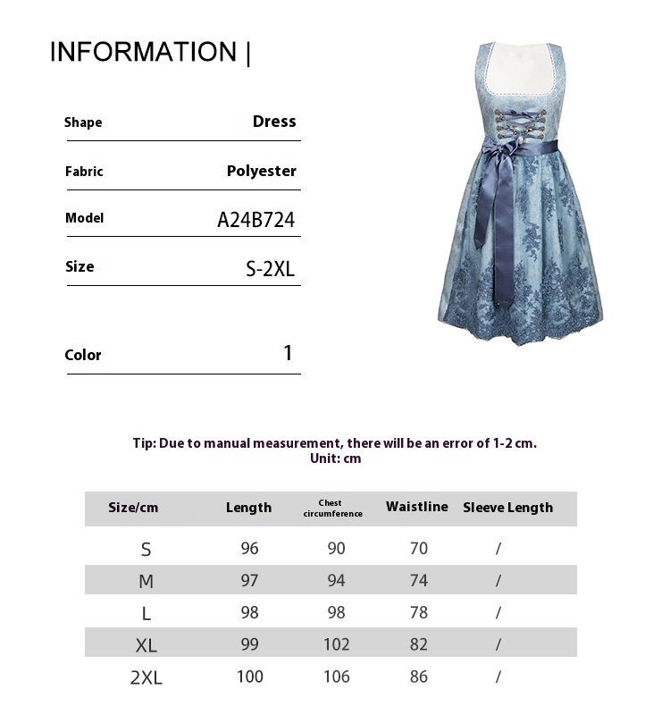 Title 1, Set da tre pezzi da donna bavarese jacquard blu...